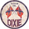 Image 1 : DIXIE - WEATHERED ROUND METAL SIGN