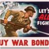 Image 1 : WAR BONDS - LETS ALL FIGHT METAL SIGN