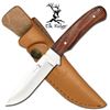 Image 1 : ELK RIDGE 7.5" WOODEN HANDLE FIXED BLADE KNIFE