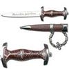 Image 1 : WWII GERMAN STYLE SS DAGGER W/BROWN HANDLE AND SHEATH