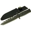 Image 1 : STAINLESS STEEL HUNTING KNIFE W/STONE WASHED BLADE SIZE