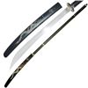 Image 1 : 62" ORIENTAL SWORD W/BLACK HANDLE AND STAINLESS STEEL B