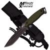 Image 1 : MTECH 11" GEEN G10 HANDLE FIXED BLADE KNIFE W/SHEATH