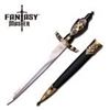 Image 1 : 15" ROMAN STYLE DAGGER W/GOLD AND SILVER SCABBARD
