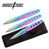 Image 1 : 6.5" RAINBOW COLORED SET OF 3 THROWING KNIVES