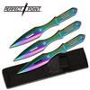 Image 1 : 9" RAINBOW COLORED THROWING KNIVES W/SHEATH