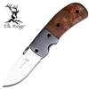 Image 1 : ELK RIDGE 5" BURL WOOD HANDLE GENTLEMENS FOLDING KNIFE