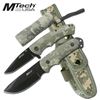 Image 1 : MTECH DIGITAL CAMO FOLDING AND FIXED BLADE KNIFE COMBO