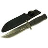 Image 1 : STAINLESS STEEL HUNTING KNIFE W/STONE WASHED BLADE SIZE