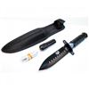 Image 1 : 8" BLACK SURVIVAL KNIFE W/SHEATH AND SURVIVAL KIT