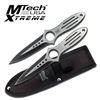 Image 1 : 8" STAINLESS STEEL 2 PIECE SET OF THROWING KNIVES