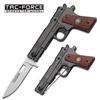 Image 1 : 4.5" GUN STYLE TACFORCE FOLDING KNIFE W/POLICE MEDALLIO