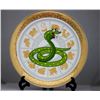Image 2 : CHINESE YEAR OF THE SNAKE PORCELAIN PLATE W/STAND