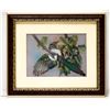 Image 1 : HAND MADE GEM STONE PANTING OF A BLUE BIRD