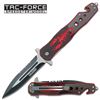 Image 1 : 5" CLOSED TACFORCE RED SCORPION FOLDING KNIFE