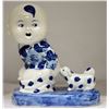 Image 1 : Chinese Porcelain Blue & White Child getting bitten by