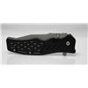 Image 1 : BLACK 440 STAINLESS STEEL FOLDING KNIFE W/SERRATED EDGE