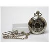 Image 1 : COLLECTIBLE OPEN FACE MECHANICAL POCKET WATCH W/FILIGRE
