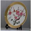 Image 2 : CHINESE ORANGE AND BLACK BIRD ON CHERRY BLOSSOM TREE PO