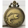 Image 1 : QUARZ POCKET WATCH W/ A FISH ON IT