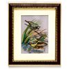 Image 1 : HAND MADE GEM STONE PANTING OF 3 BIRDS