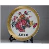 Image 2 : CHINESE FLOWER TREE PORCELAIN PLATE W/STAND