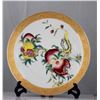 Image 2 : CHINESE POMEGRANATE TREE DESIGN PORCELAIN PLATE W/STAND