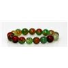 Image 1 : STYLISH STRETCHY DARK MUTI-COLOR JADE BRACELET