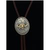 Image 1 : Sterling Silver and Gold Custom Bola with Cape Buffalo