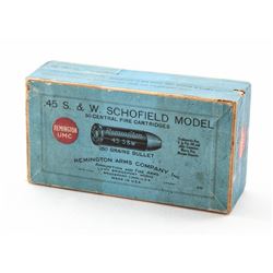 Early 20th C. Box of .45 S&W Schofield Cartridges