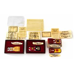 Lot of 4 Schrade Ltd. Ed. Indian Knives