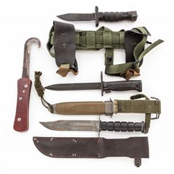 Lot of Four (4) Military Edged Weapons