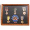 Image 4 : Lot of 5 Oak Frames w/mil. medals & ribbons