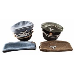 Lot of 4 Repro. WWII German Uniform Hats
