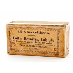 Early Frankford Arsenal Box Colt .45 Cartridges