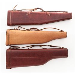 Lot of Three (3) Leather Takedown Shotgun Cases
