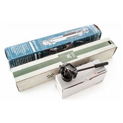 Lot of 2 Tripods and one Tripod Head