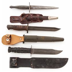 Lot of 3 Fighting Knives