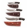 Image 2 : Lot of 3 Damascus Steel Hunting Knives