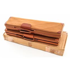 Two Parker Repro. Emmebi Leather Luggage Cases