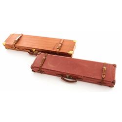 Two Leather Luggage Cases for SxS Shotguns