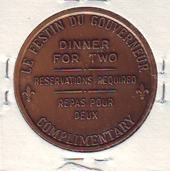 Bowman 3345b, Le Festin du Gouverneur, repas pour deux, Complementary, UNC.