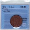 Image 1 : 1 cent 1914, CCCS MS-60; Trace Red.