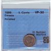 Image 1 : 5 cents 1889, CCCS VF-30; Polished.