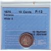 Image 1 : 10 cents 1870, CCCS F-12; Wide 0.