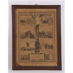 1892 French World War I Advertisement Poster.  (Size: