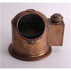 19th Century, brass binnacle with compass and lighting