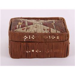 19th Century, Native American porcupine needle box.