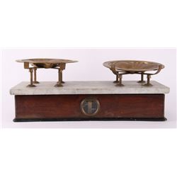 Antique pharmacy balance scale in working condition