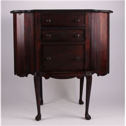American Martha Washington mahogany sewing table, 19th